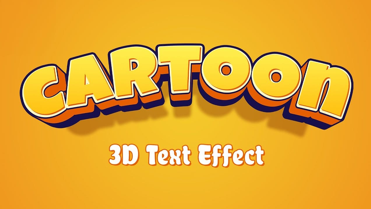 Cartoon 3D Text Effect in Photoshop