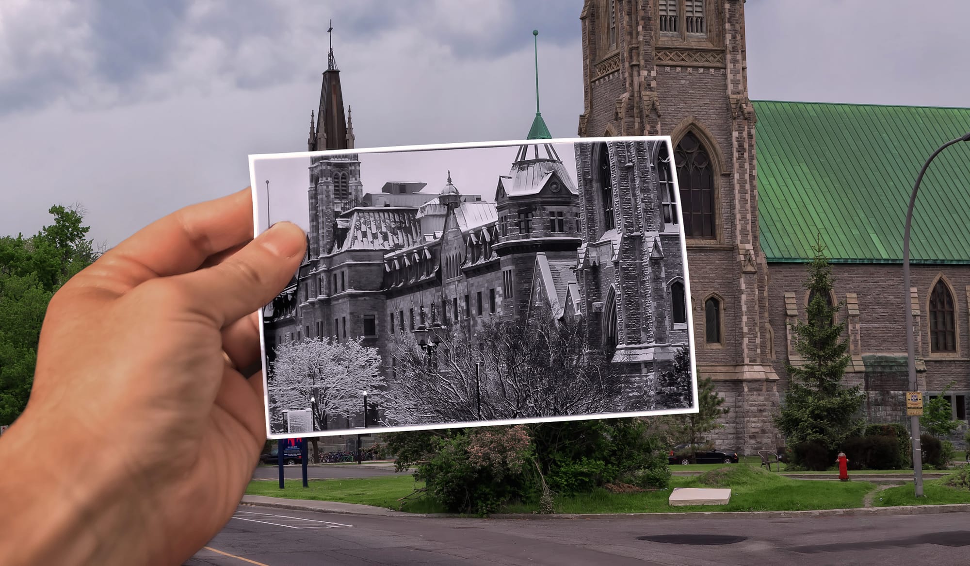 Create a Fake Past vs Present Photoshop Effect in Photoshop