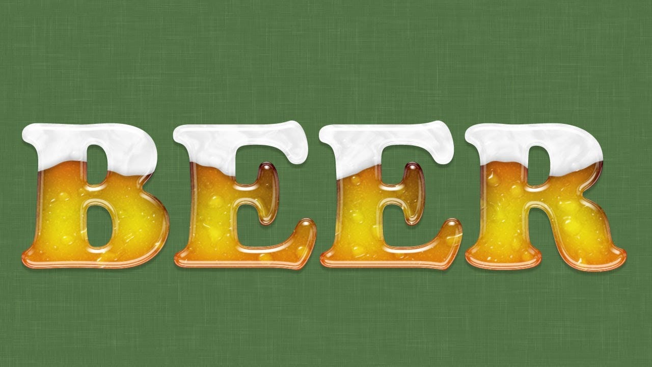 Create a Beer Glass Text Effect in Photoshop