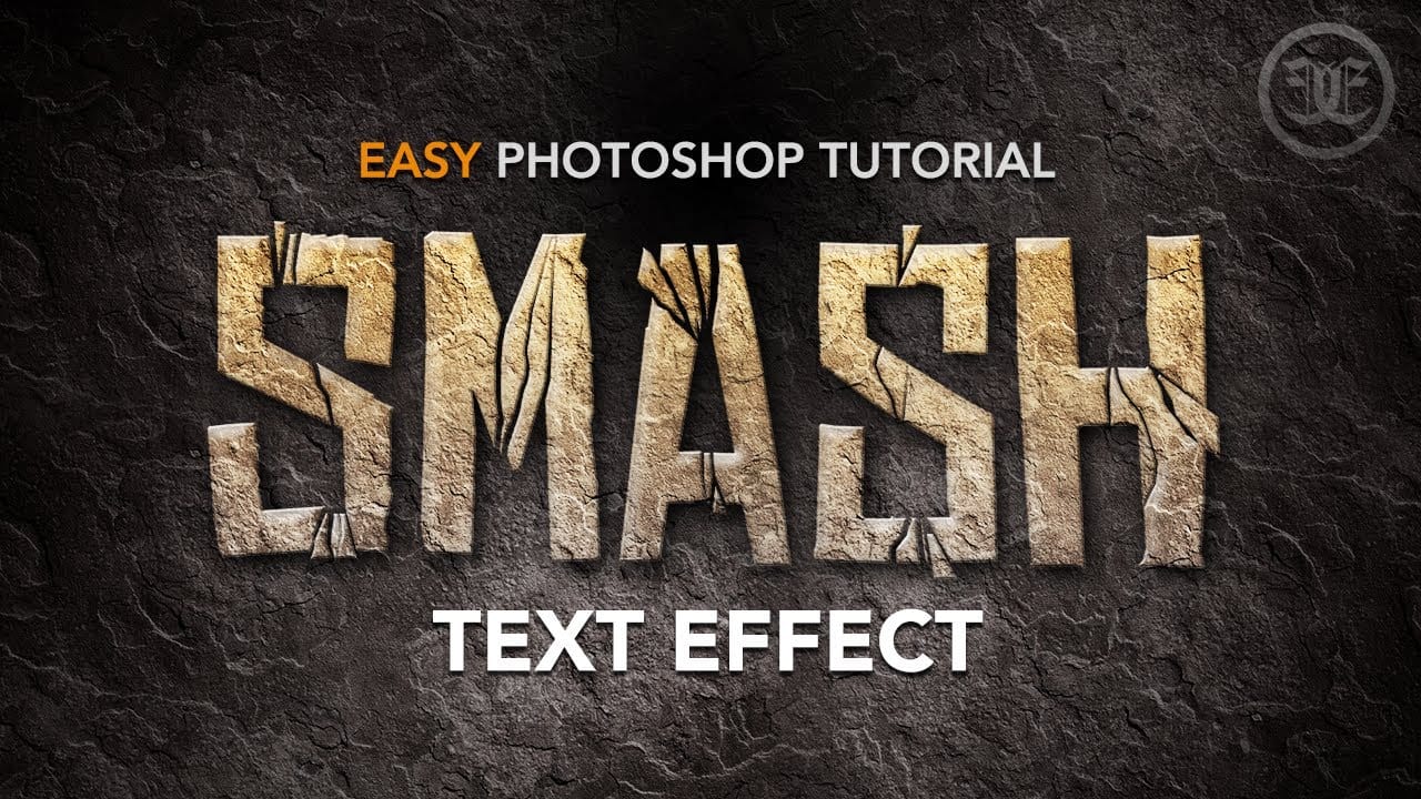 Smashed Rock Text Effect