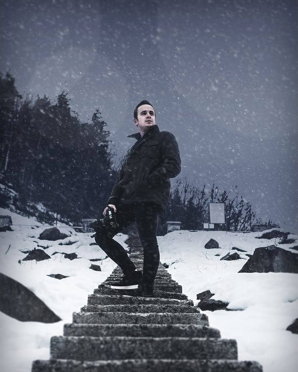 Add realistic falling snow to a photo in Photoshop