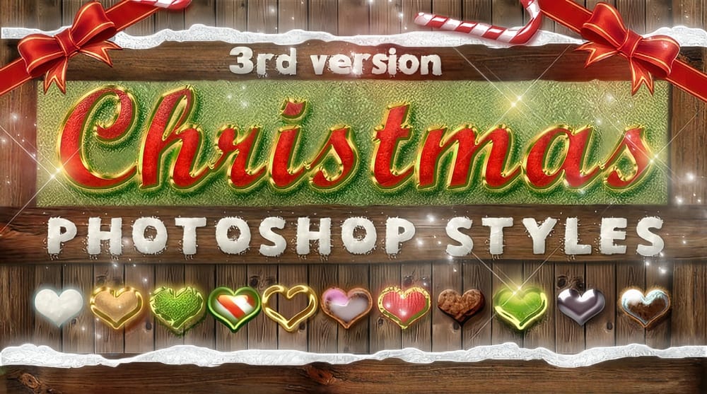 Colorful Christmas Premium Photoshop Text Styles