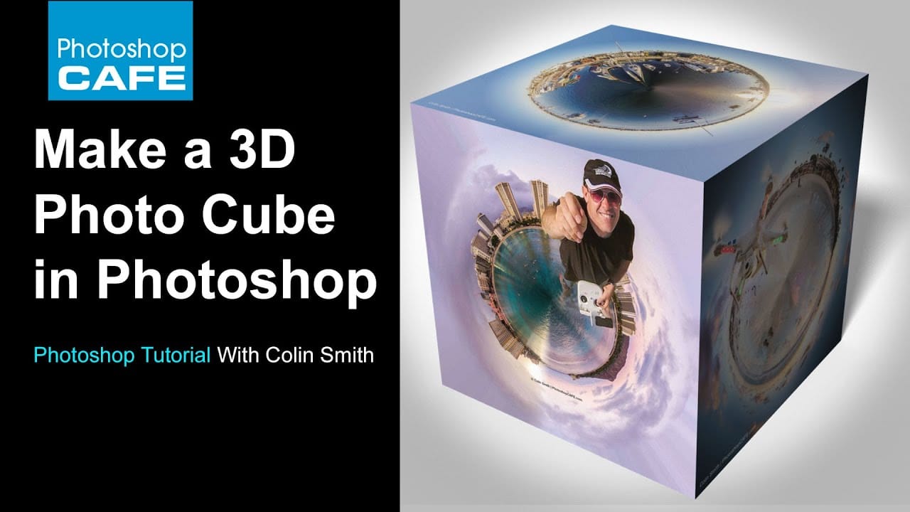 How to make a  3d photo cube in photoshop