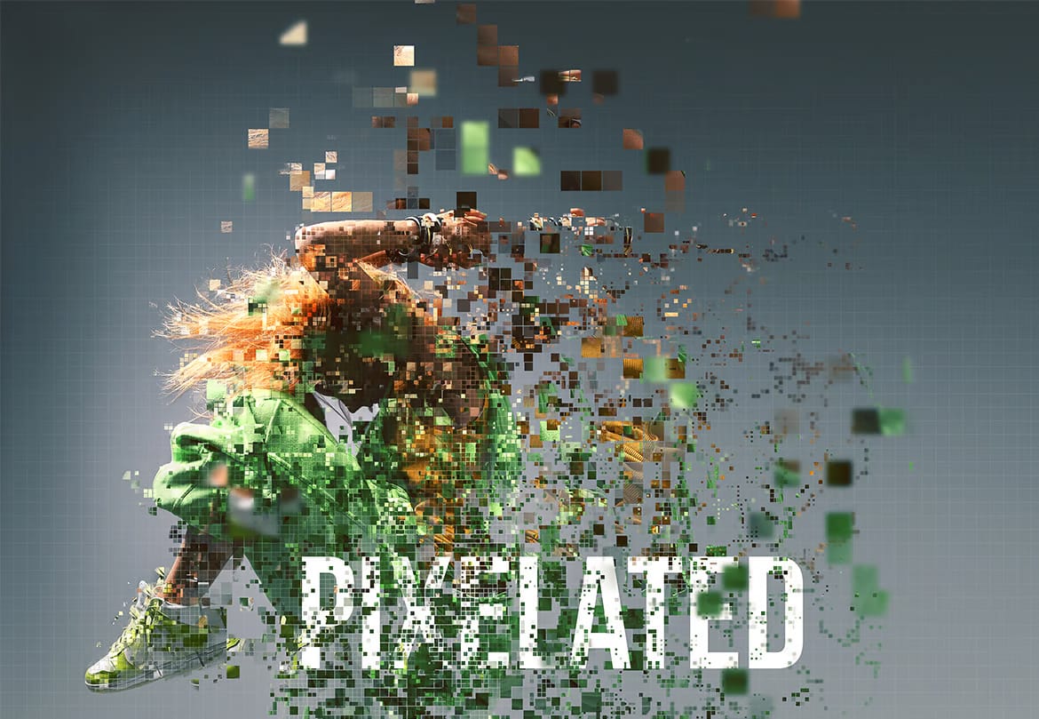 Stunning Pixelated Premium Photoshop Action