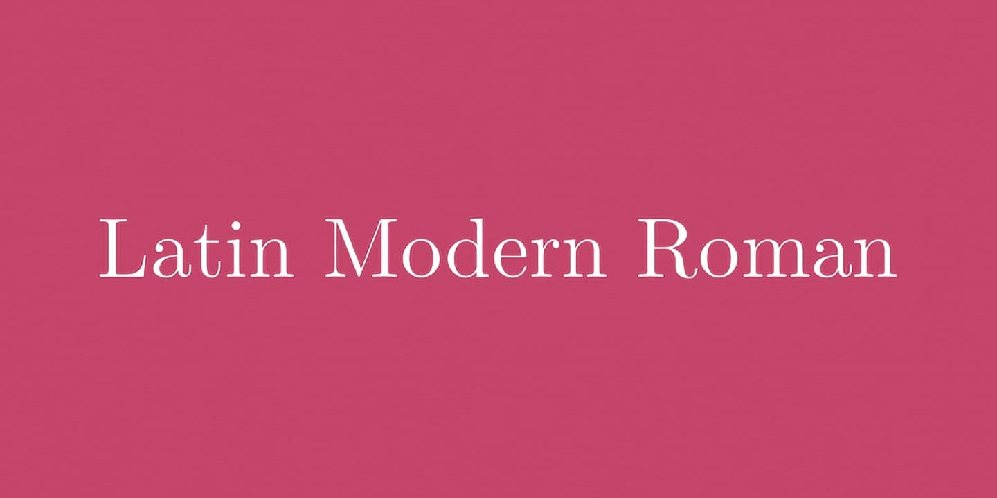 Latin Modern Roman font family