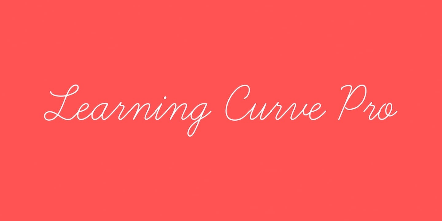 Learning Curve Pro font family