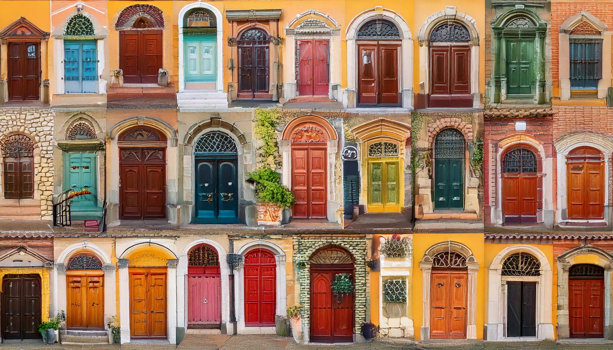 The Art of Doors: Exploring a World of Color, Craft, and Character in Adobe Firefly