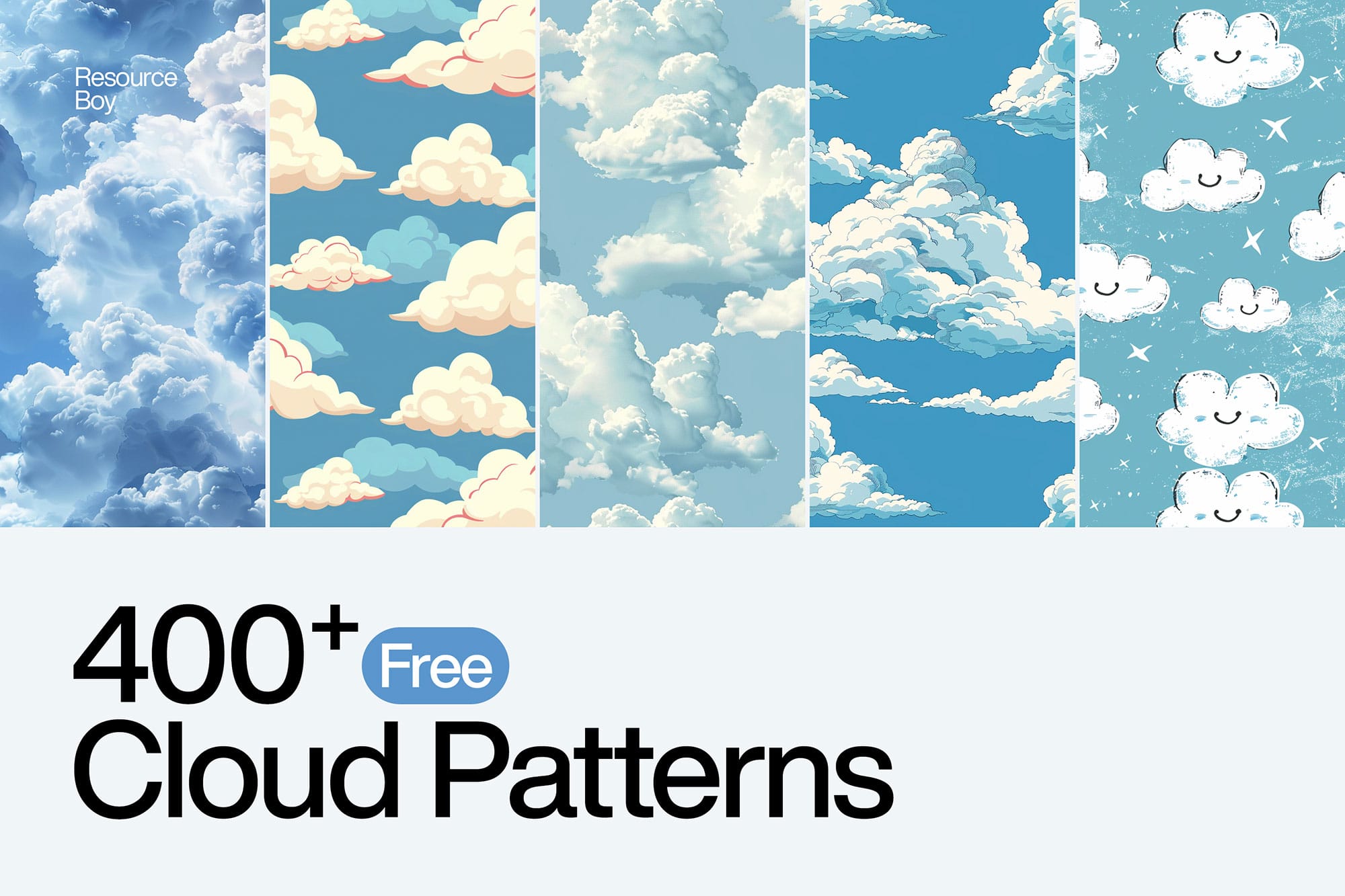 Download 400 Free Beautiful Cloud Patterns