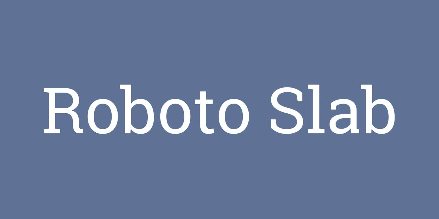 Roboto Slab font family