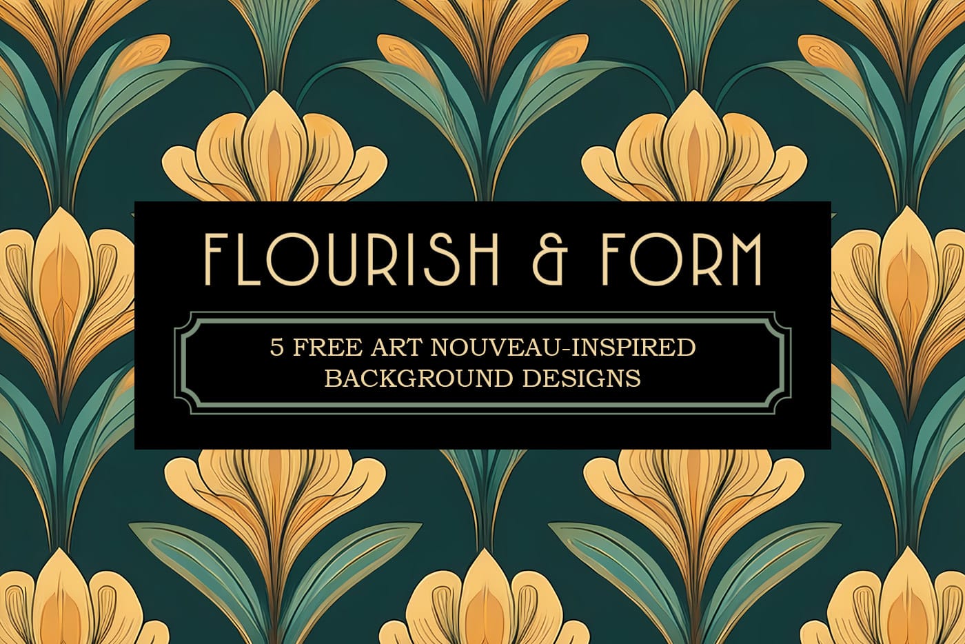 Flourish & Form: 5 Free Art Nouveau-Inspired Background Designs