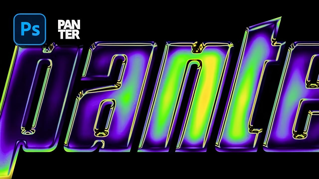 How to Create Gradient Chrome Text Effect in Photoshop