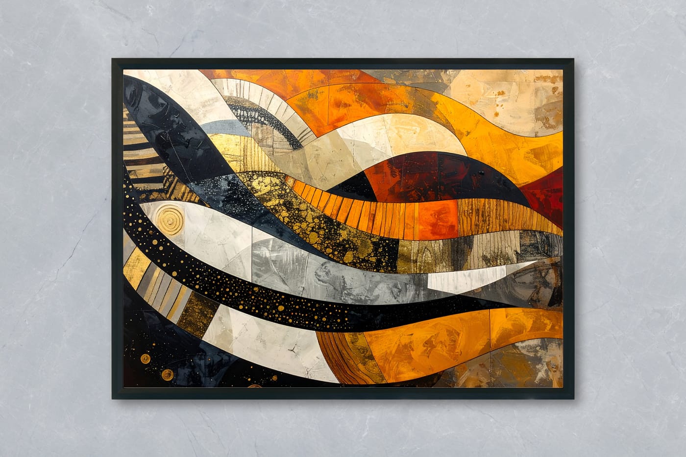 Gilded Mirage – Free Modern Abstract Digital Wall Art