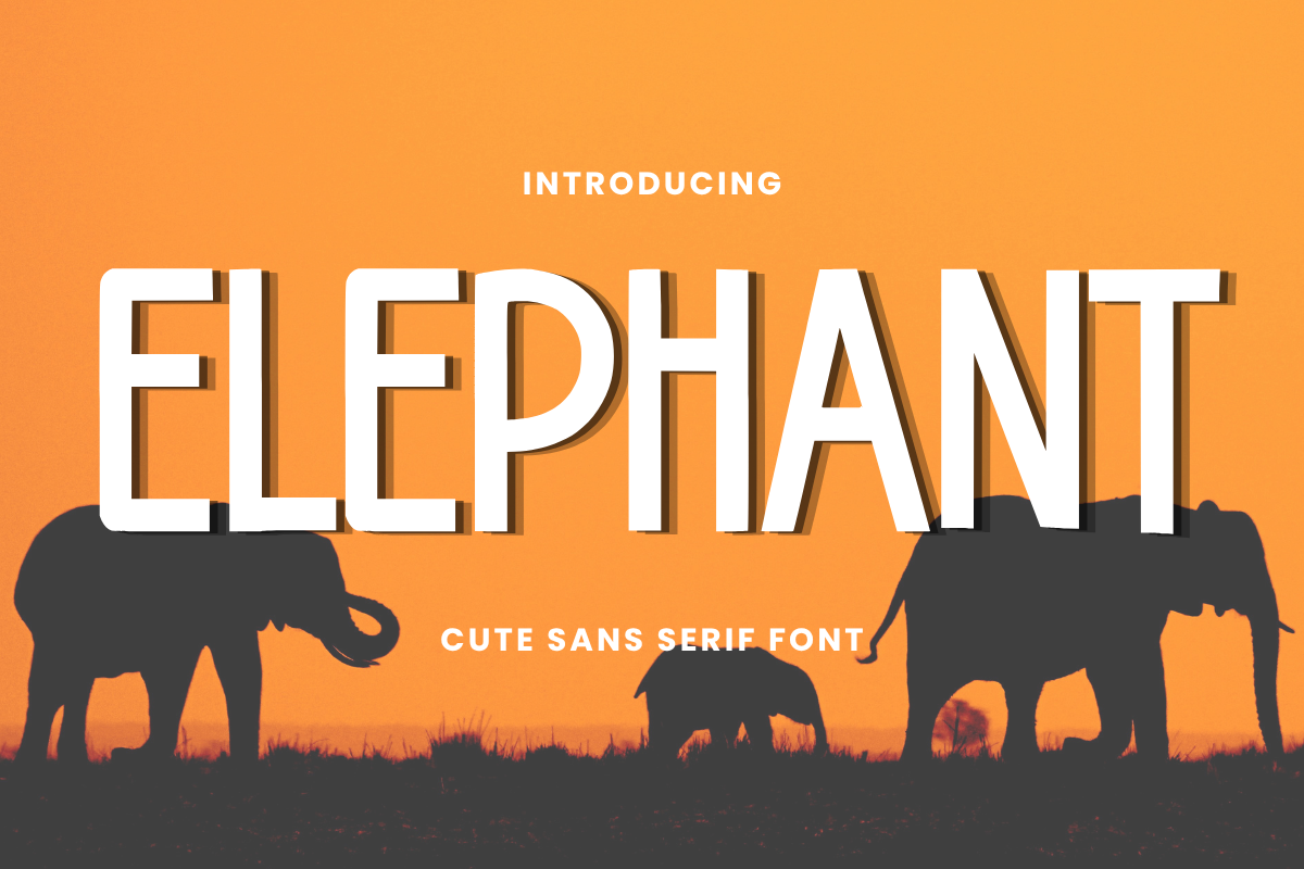 Elephant Cute Sans Serif Font