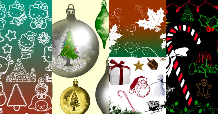 Download Charming Christmas Photoshop Brushes