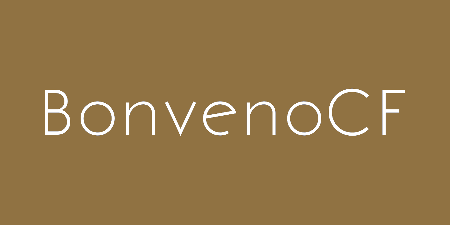 BonvenoCF font family