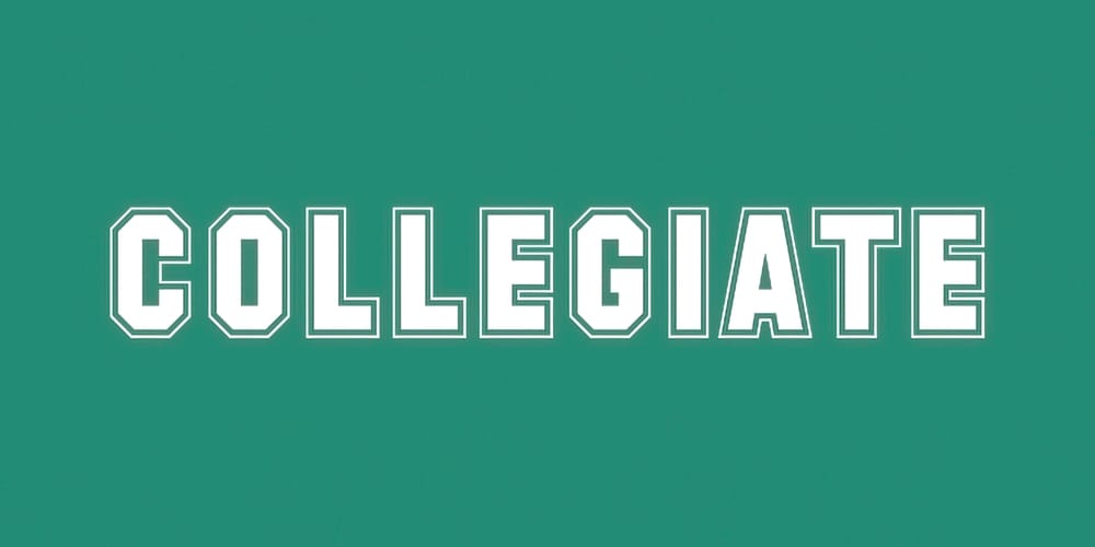 Collegiate font family