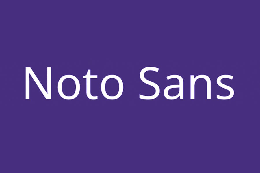 Noto Sans font family