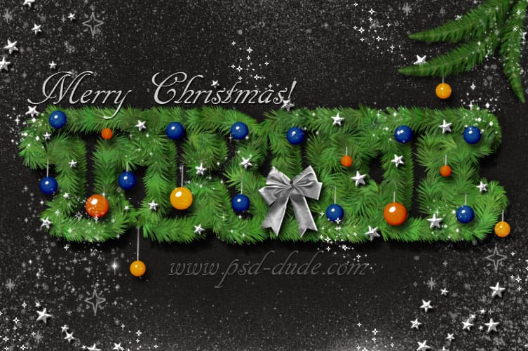 Create A Christmas Tree Photoshop Text Effect