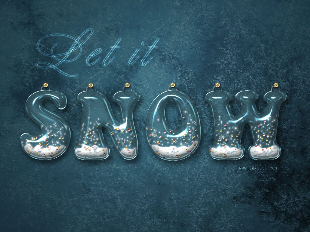 Create a Glossy Snowglobe Text Effect