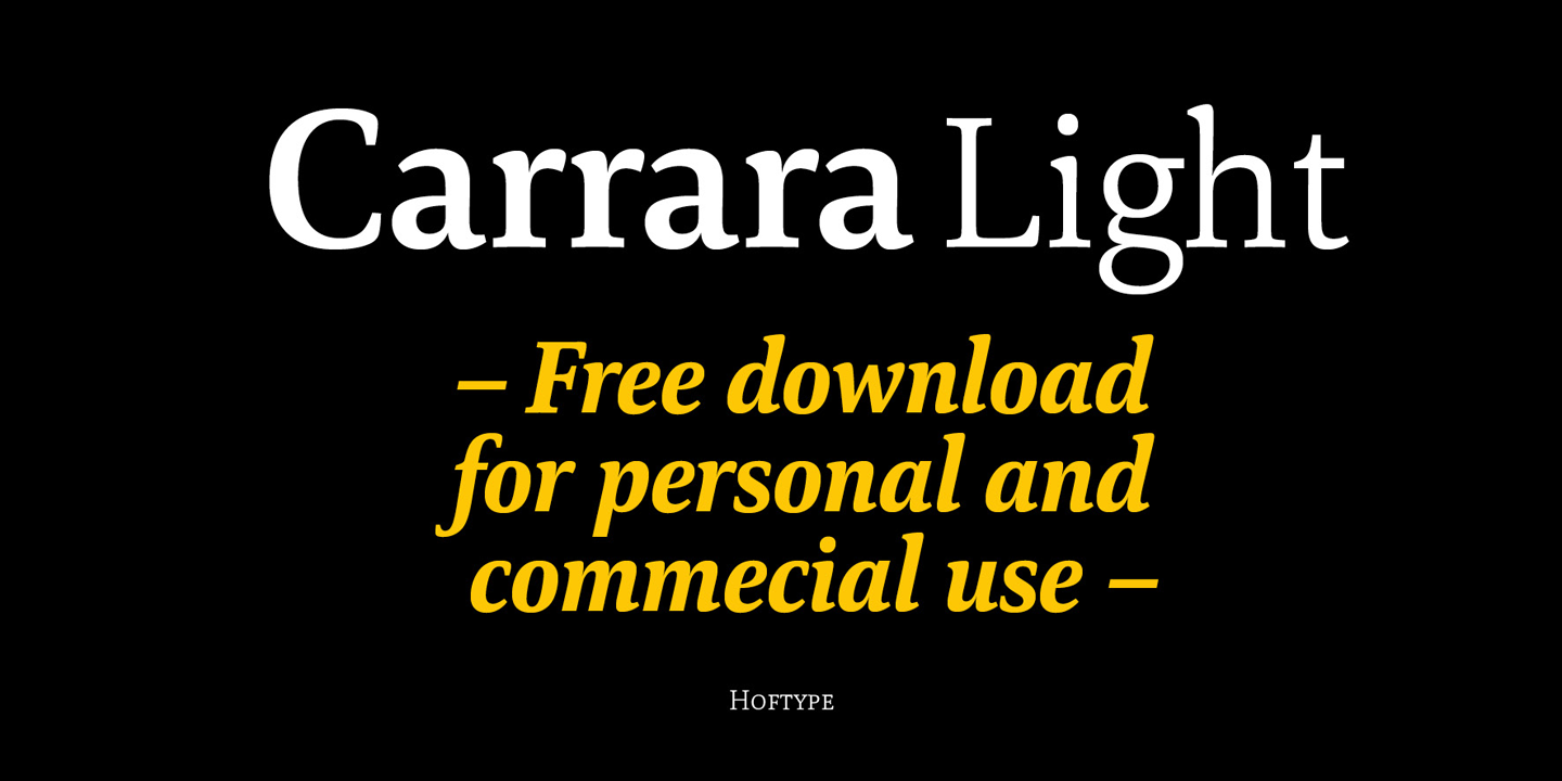 Download Free Carrara Light Designer Font by Hoftype