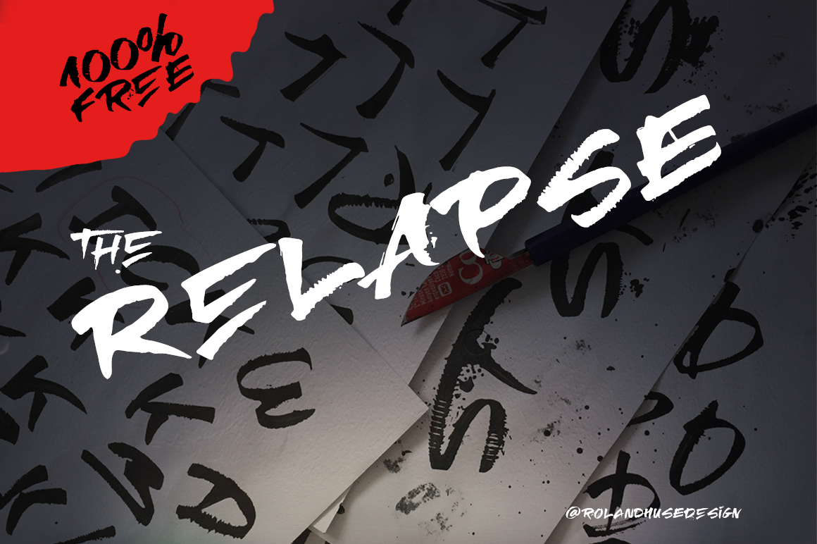 Download Relapse handmade free font