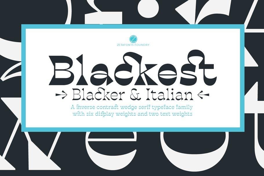 Blackest Display Demo Font