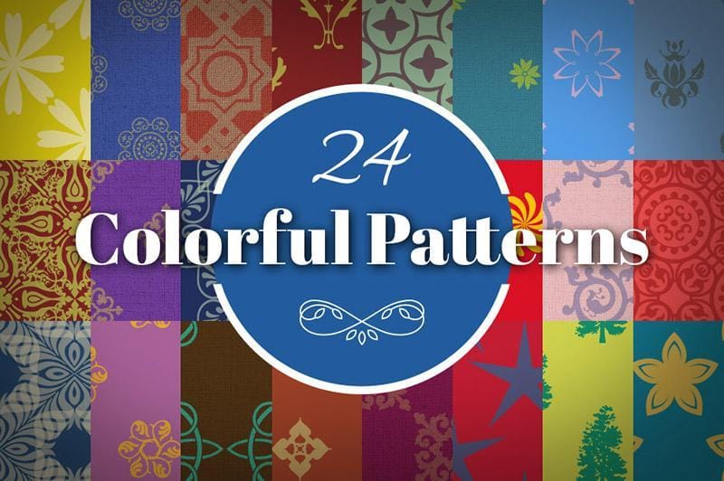 24 Free Colorful Patterns For Photoshop