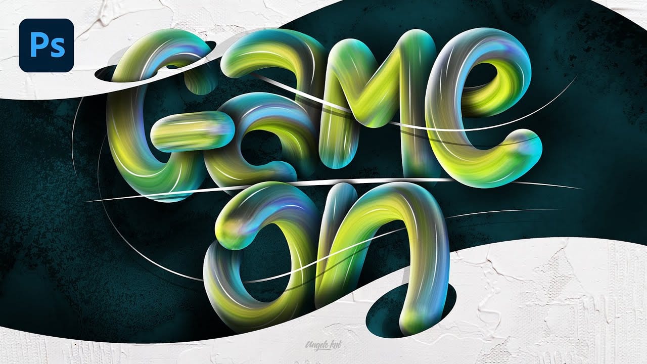 Colorful Painted 3D Text Effect Tutorial in Photoshop