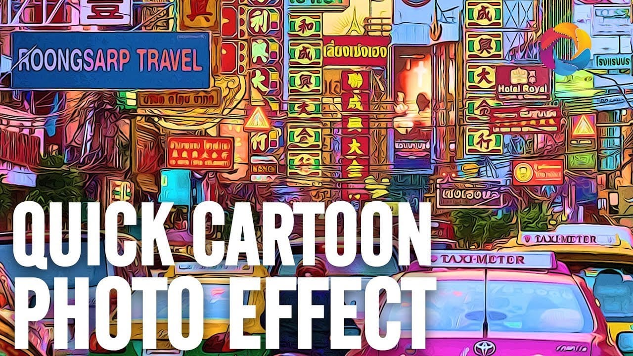 Cartoon effect using Photoshop filters