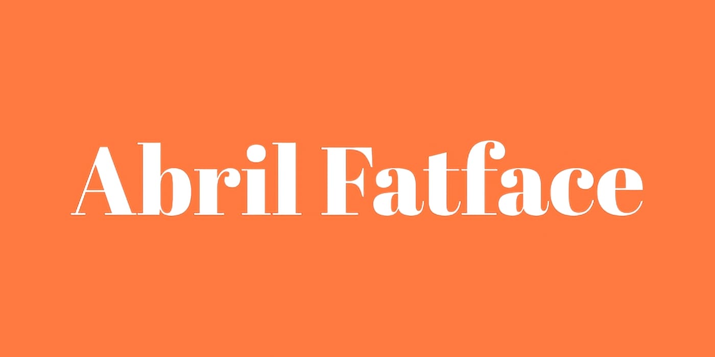 Abril Fatface font family