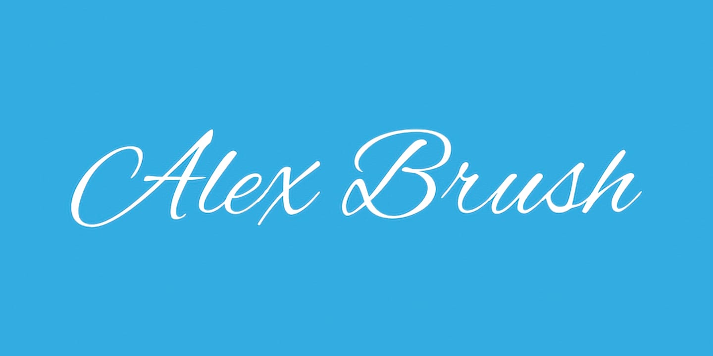 Alex Brush font family