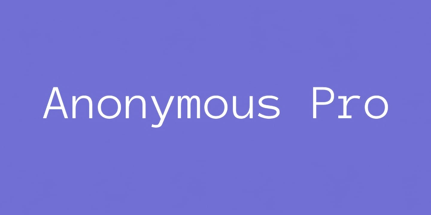 Anonymous Pro font family