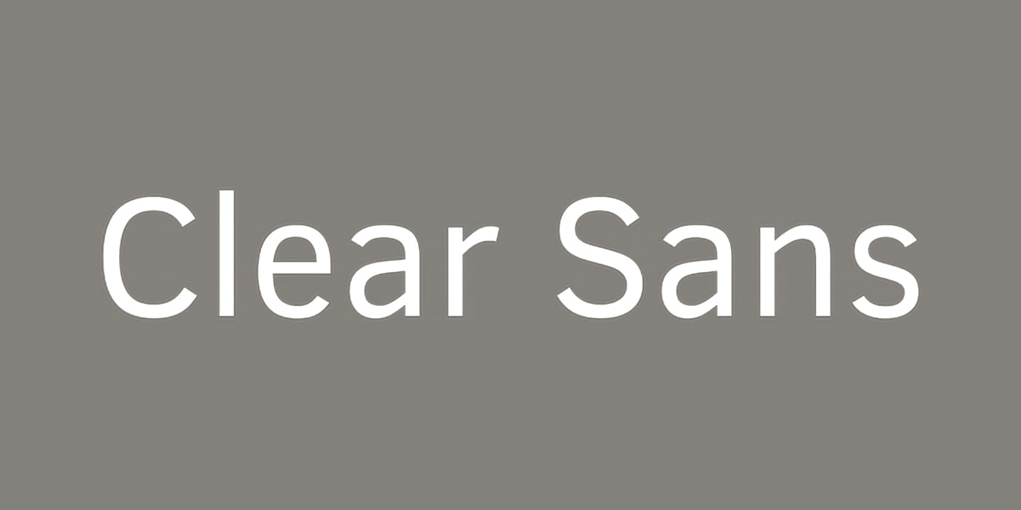 Clear Sans font family