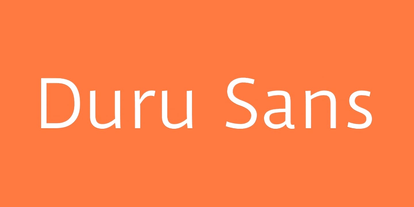 Duru Sans font family