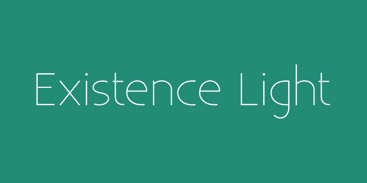 Existence Light font family