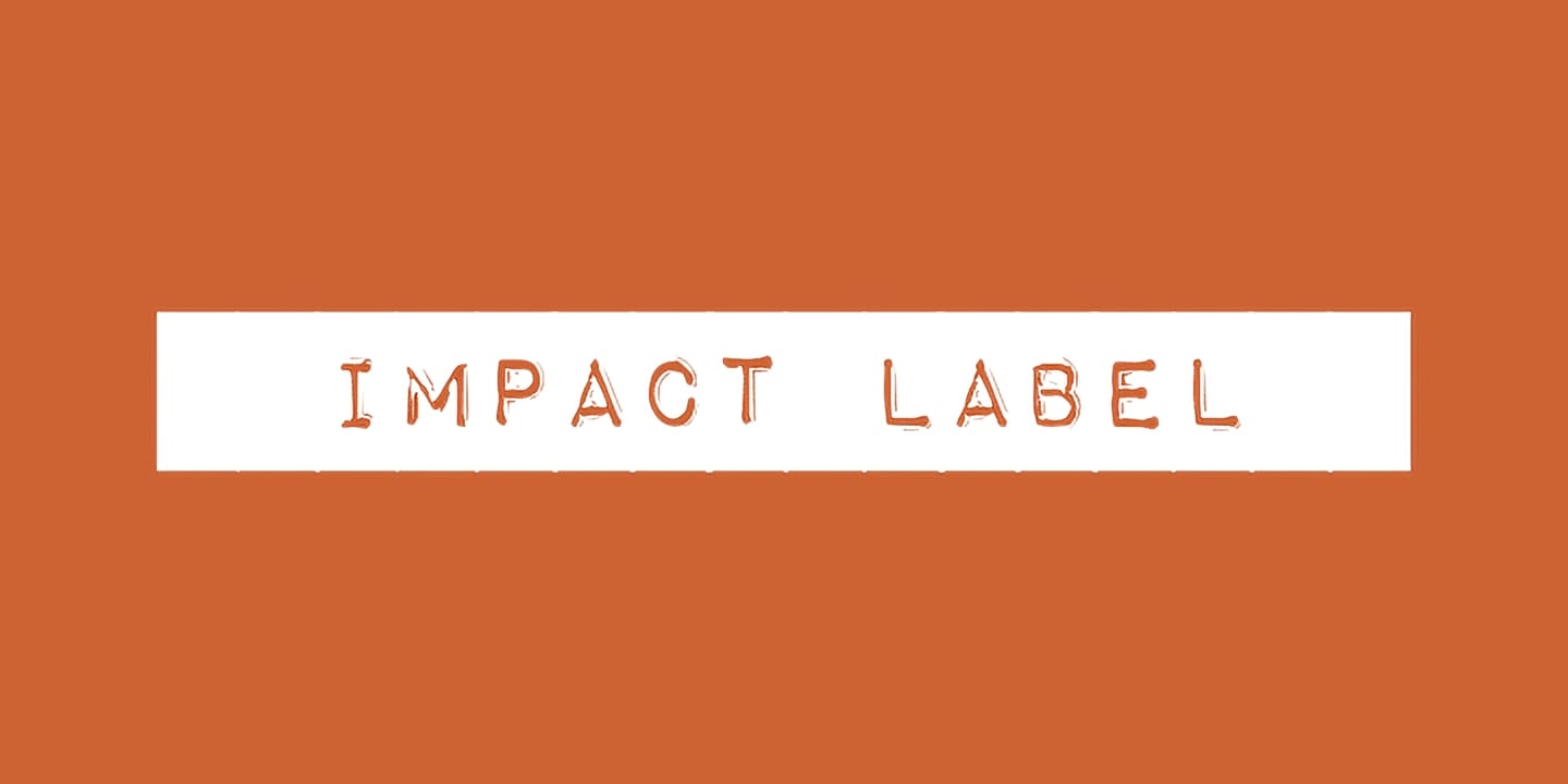 Impact Label font family