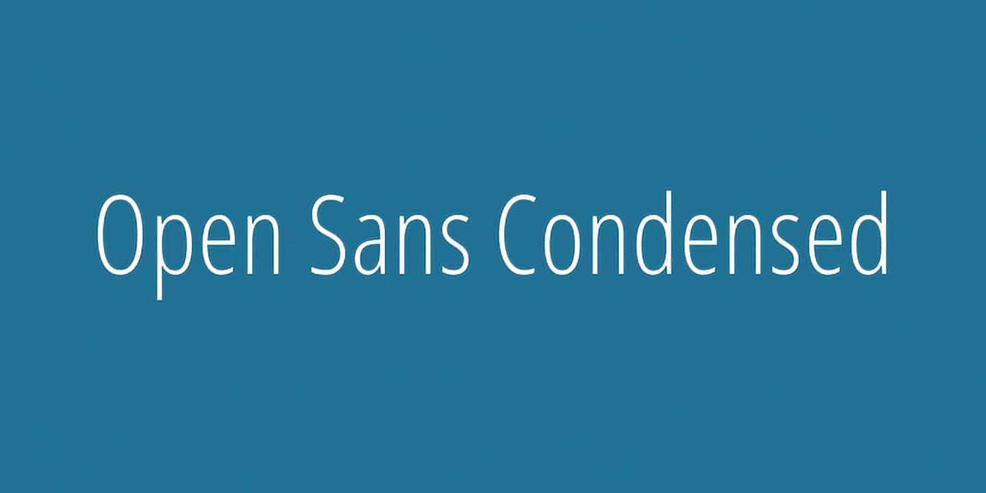 Open Sans Condensed font family