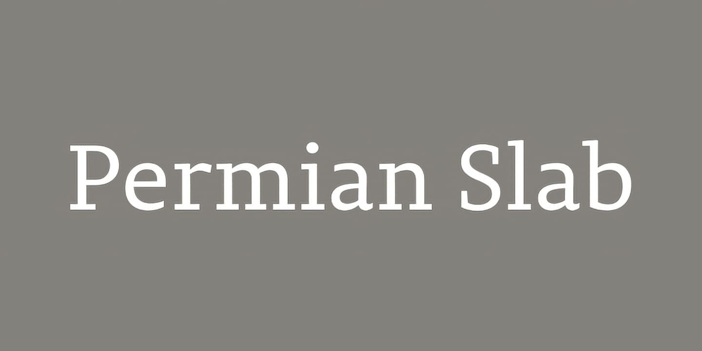 Permian Slab font family