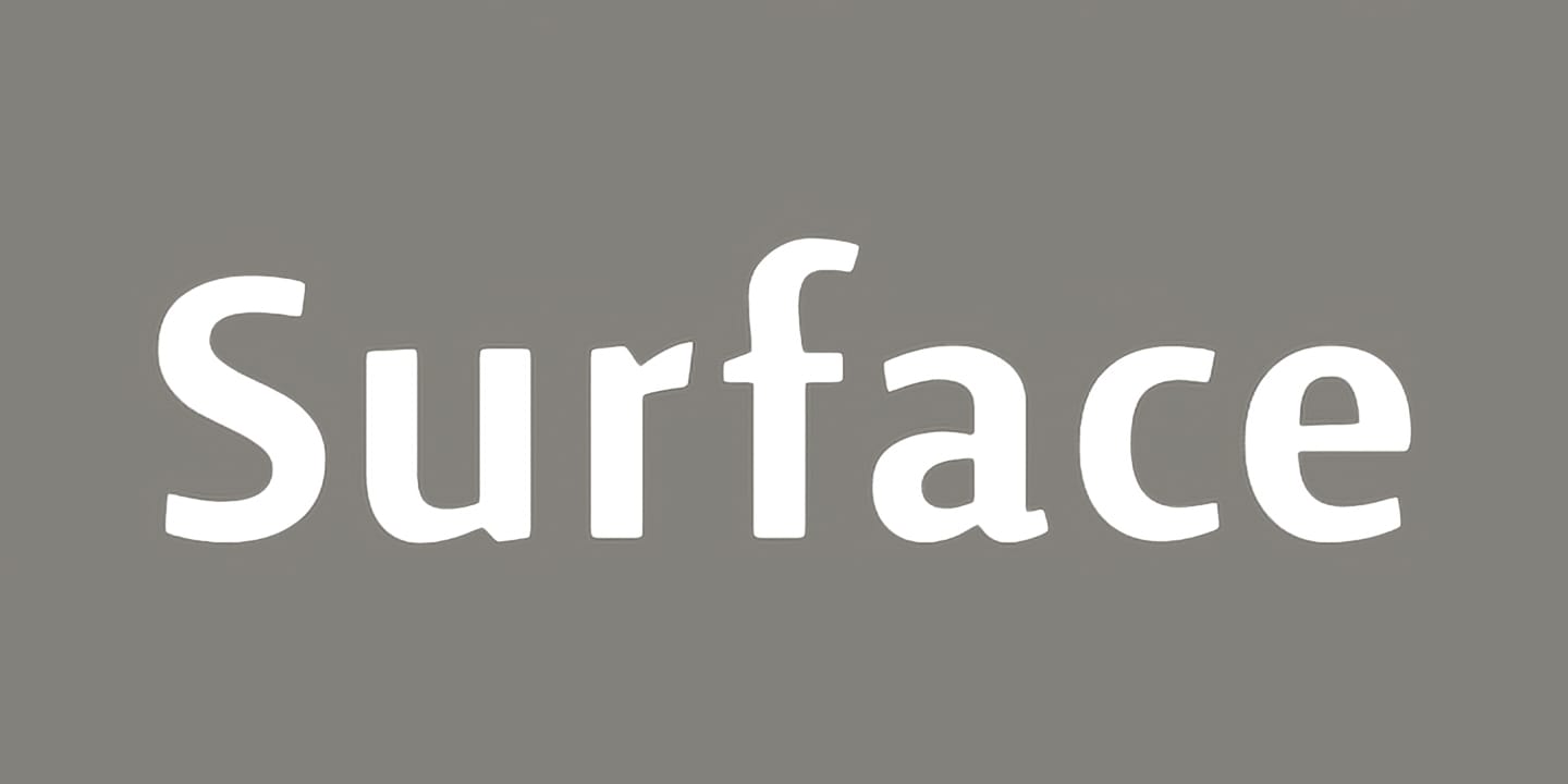 Surface font family