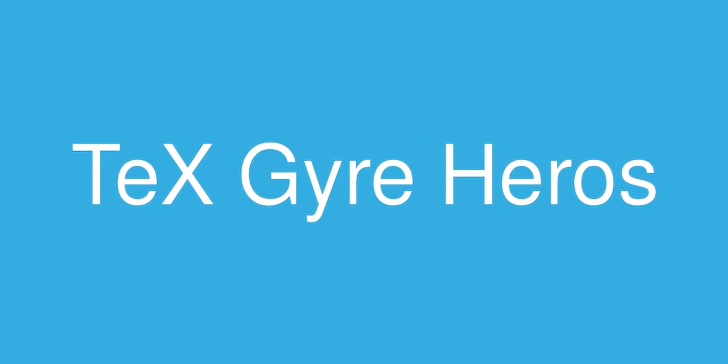 TeX Gyre Heros font family