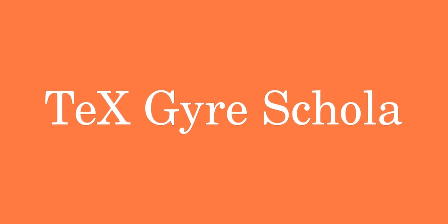 TeX Gyre Schola font family