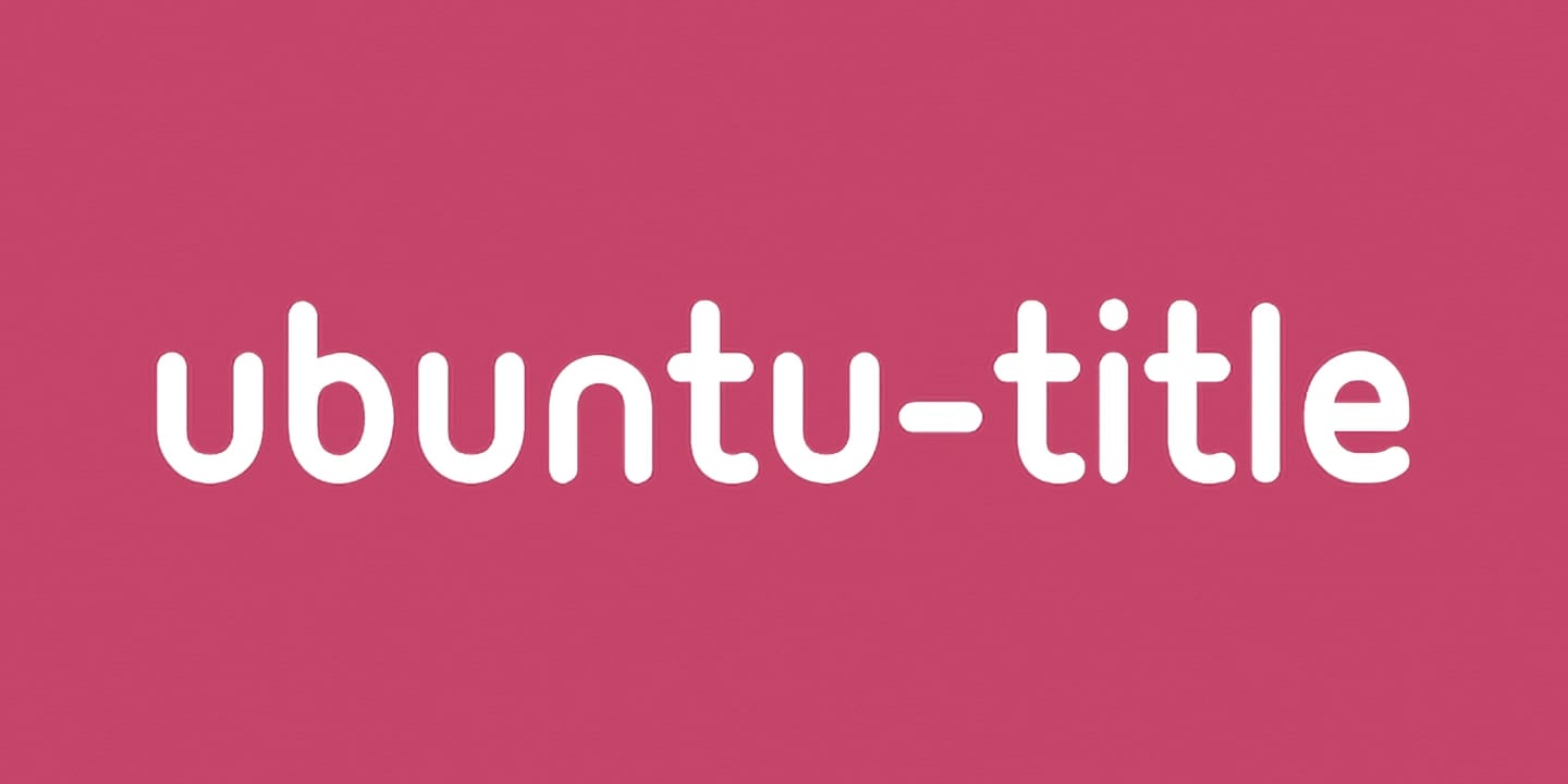 Ubuntu font family